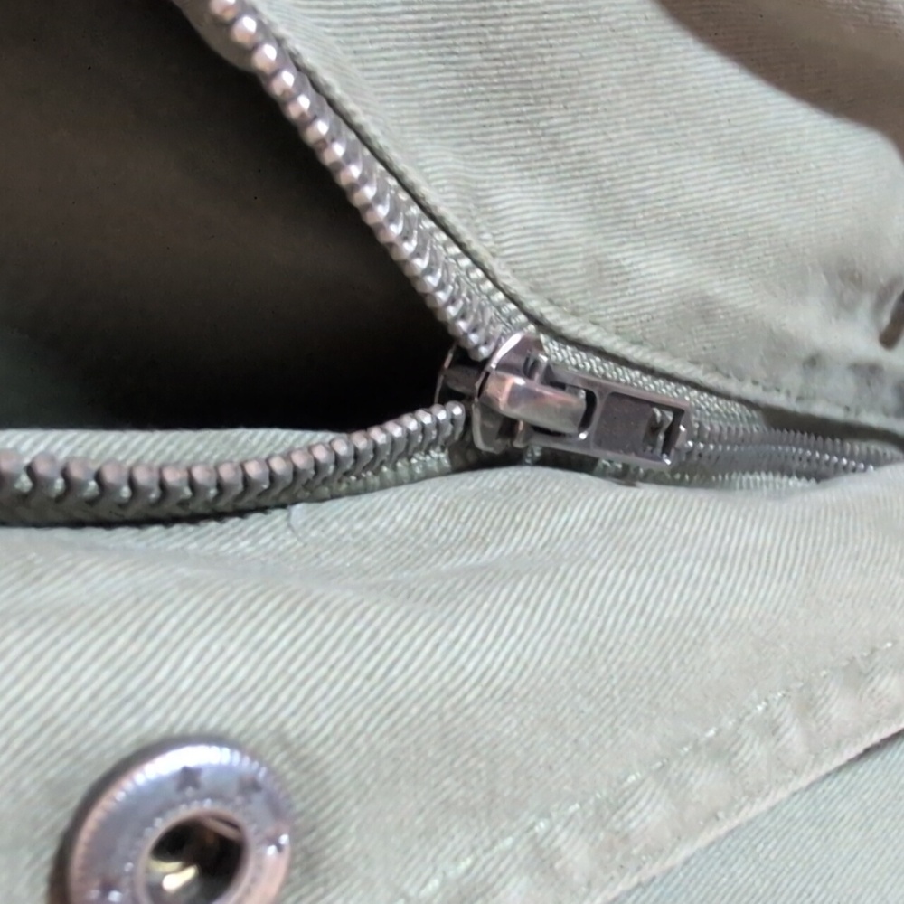 Thread & Supply Green Utility Jacket with Patterned Sleeves - Picture 5 of 8